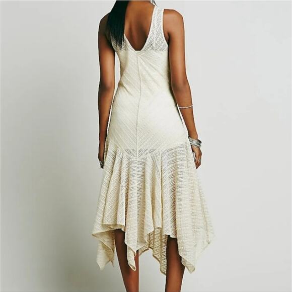 Free People Lila Ivory Asymmetrical Slip Dress - Picture 6 of 8
